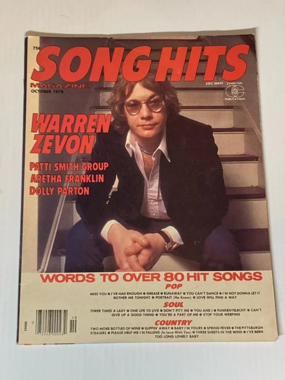 Song Hits Magazine October 1978 Warren Zevon / Aretha Franklin / Dolly Parton